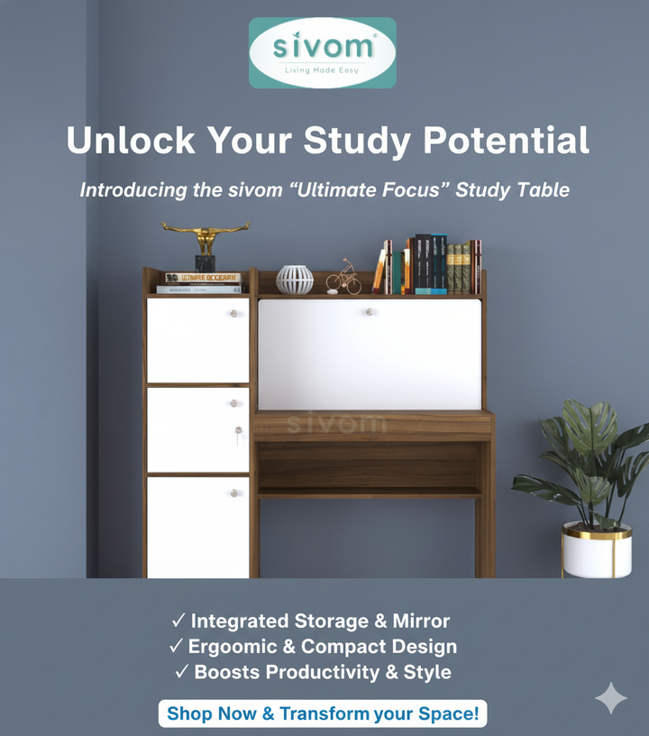 SIVOM Tamara Multipurpose Study Table - Where Function Meets Elegance