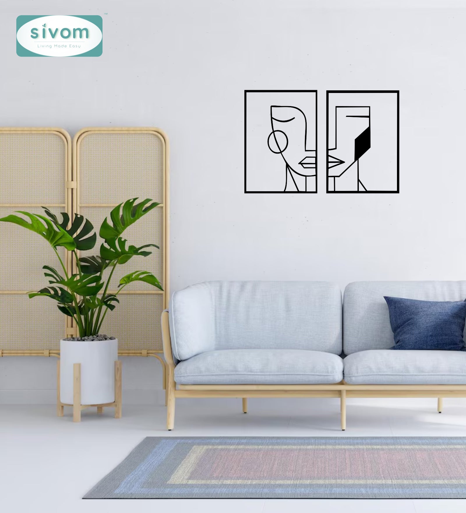 Sivom SIVOM 3DFrame Modular Wall Decor for Modern Homes | Elegant Design & Premium Finish