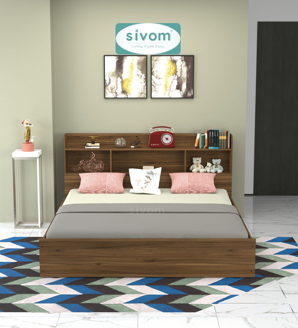Sivom SIVOM Acasa Box Bed with Storage Engineered Wood King Box Bed for Modern Homes | Elegant Design & Premium Finish