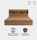 Sivom SIVOM Acasa Box Bed with Storage Engineered Wood King Box Bed for Modern Homes | Elegant Design & Premium Finish