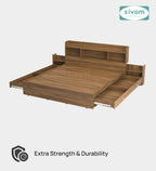 Sivom SIVOM Acasa Box Bed with Storage Engineered Wood King Box Bed for Modern Homes | Elegant Design & Premium Finish