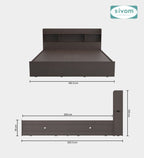 Sivom SIVOM Acasa Box Bed with Storage Engineered Wood King Box Bed for Modern Homes | Elegant Design & Premium Finish