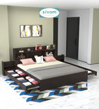 Sivom SIVOM Acasa Box Bed with Storage Engineered Wood King Box Bed for Modern Homes | Elegant Design & Premium Finish