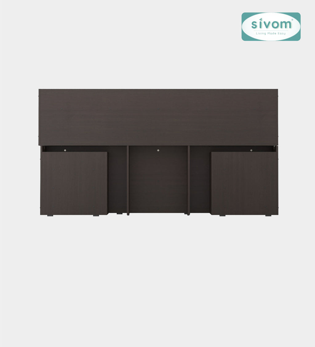 Sivom SIVOM Acasa Box Bed with Storage Engineered Wood King Box Bed for Modern Homes | Elegant Design & Premium Finish