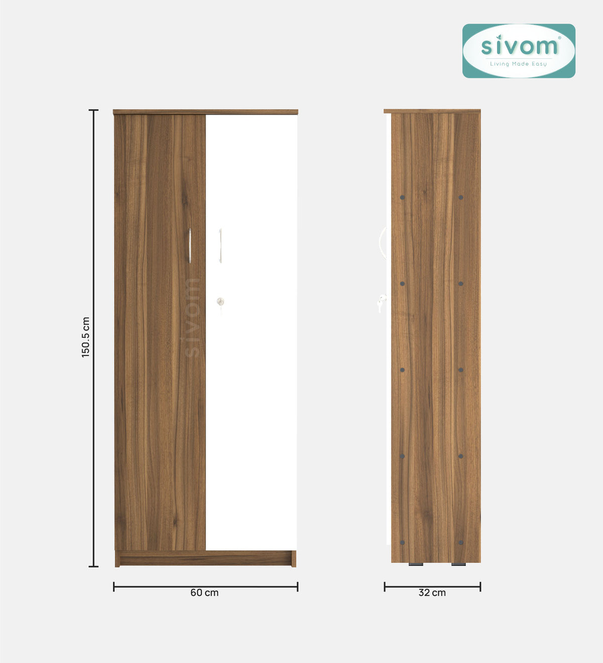 Sivom SIVOM ACRO Multipurpose Storage Drawer/Study/Home/Office Engineered Wood Close Book Shelf for Modern Homes | Elegant Design & Premium Finish (Copy)