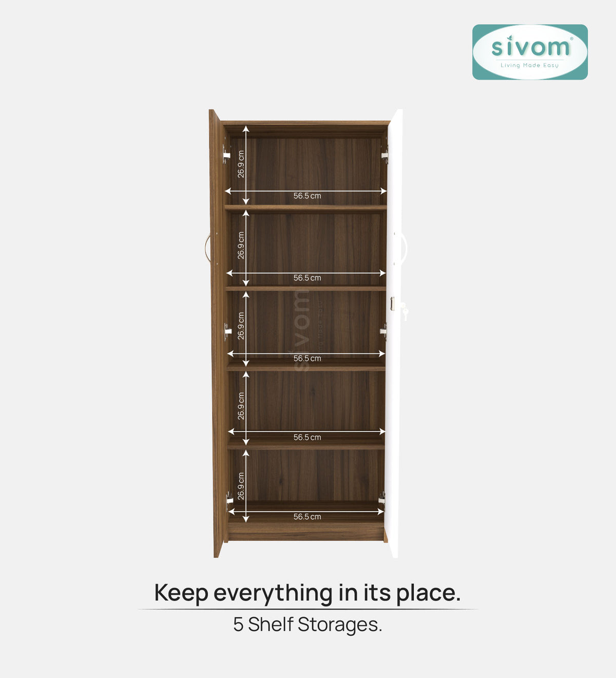 Sivom SIVOM ACRO Multipurpose Storage Drawer/Study/Home/Office Engineered Wood Close Book Shelf for Modern Homes | Elegant Design & Premium Finish (Copy)
