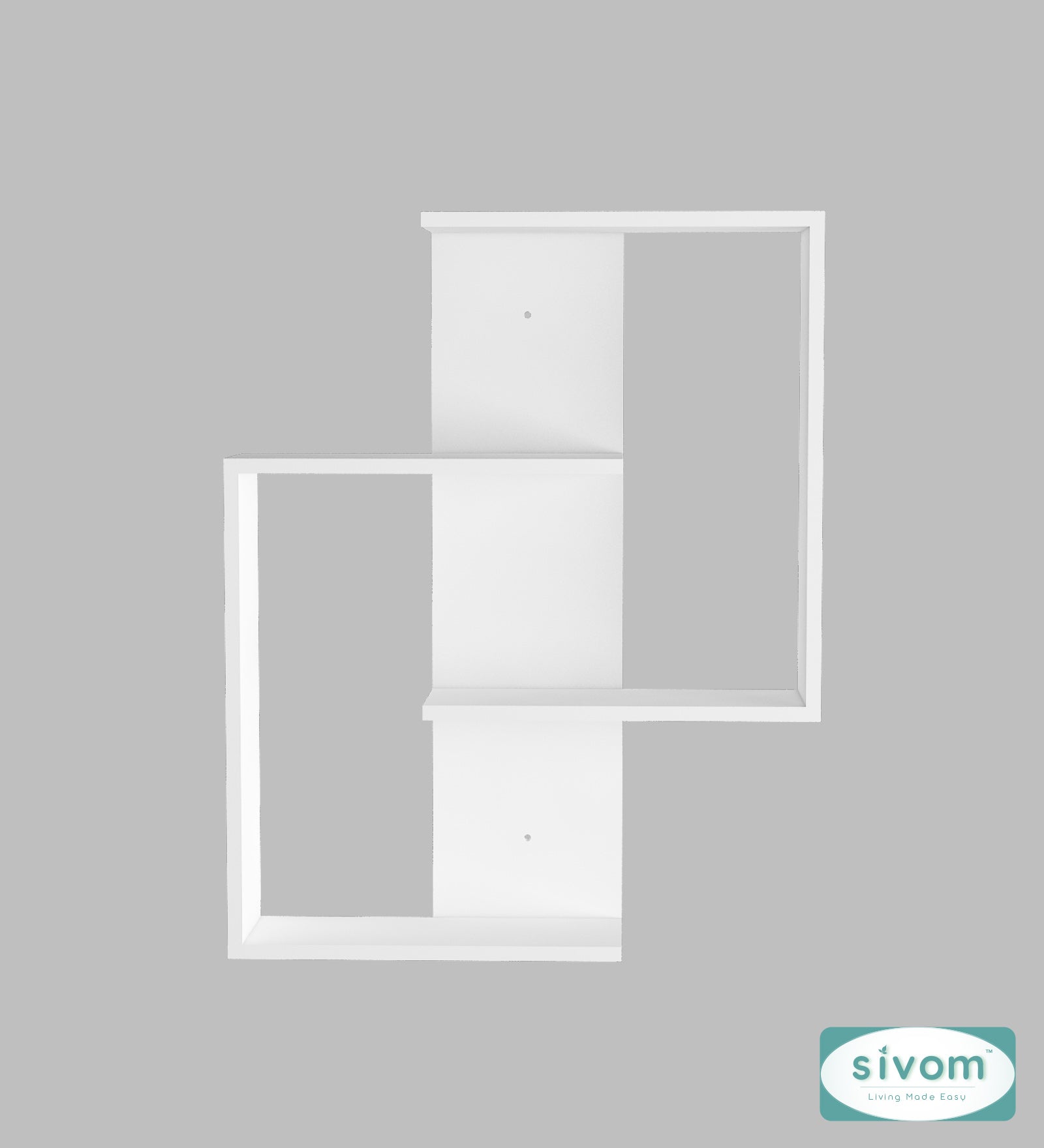 Sivom SIVOM ALEN Multipurpose Modular Wall Racks/Shelves/Organiser/Décor Particle Board Wall Shelf (Number of Shelves - 4, ) for Modern Homes | Elegant Design & Premium Finish