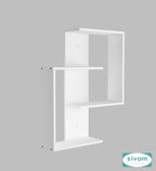 Sivom SIVOM ALEN Multipurpose Modular Wall Racks/Shelves/Organiser/Décor Particle Board Wall Shelf (Number of Shelves - 4, ) for Modern Homes | Elegant Design & Premium Finish