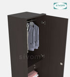 SIVOM Alicent Multipurpose 1 Door Wardrobe Engineered Wood 1 Door Wardrobe for Modern Homes | Elegant Design & Premium Finish