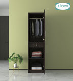 SIVOM Alicent Multipurpose 1 Door Wardrobe Engineered Wood 1 Door Wardrobe for Modern Homes | Elegant Design & Premium Finish