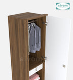 SIVOM Alicent Multipurpose 1 Door Wardrobe Engineered Wood 1 Door Wardrobe for Modern Homes | Elegant Design & Premium Finish