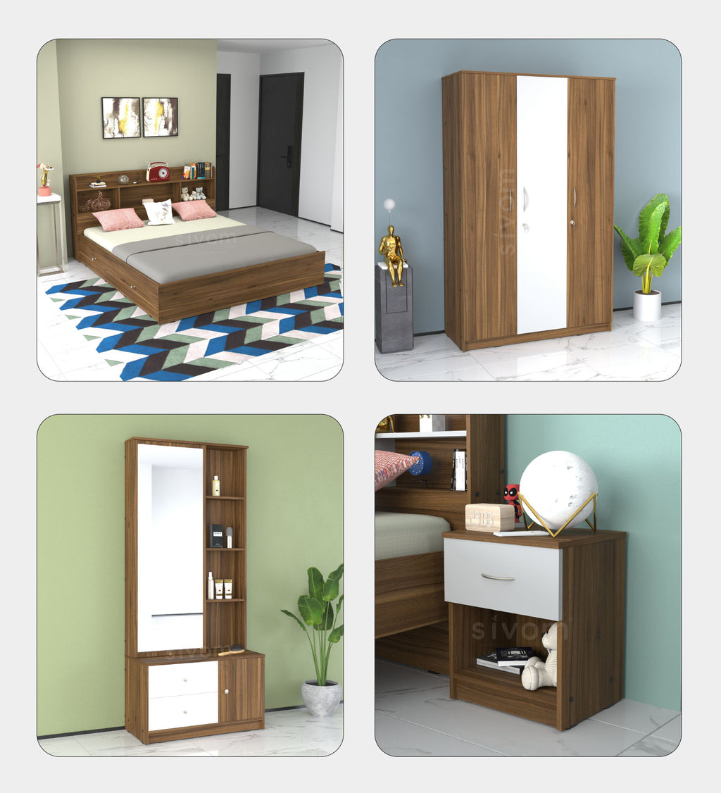 Sivom furniture Amora King Bedroom Combo