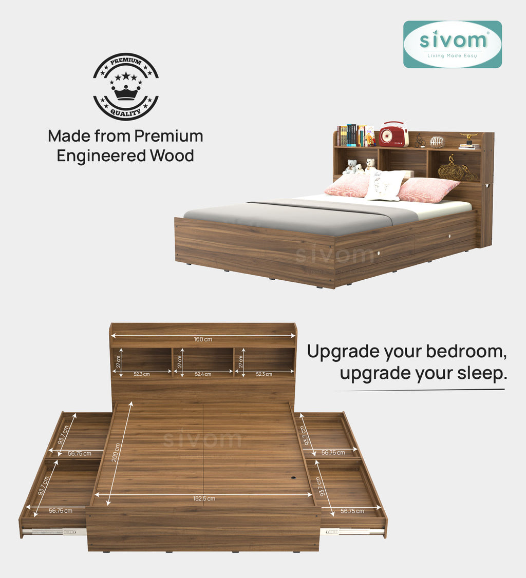 Sivom furniture Amora Queen Bedroom Combo