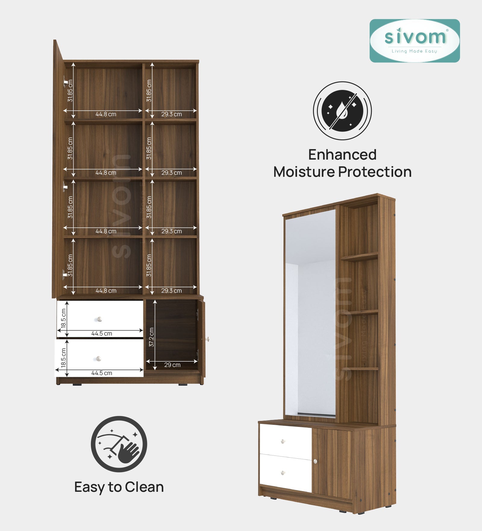Sivom furniture Amora Queen Bedroom Combo