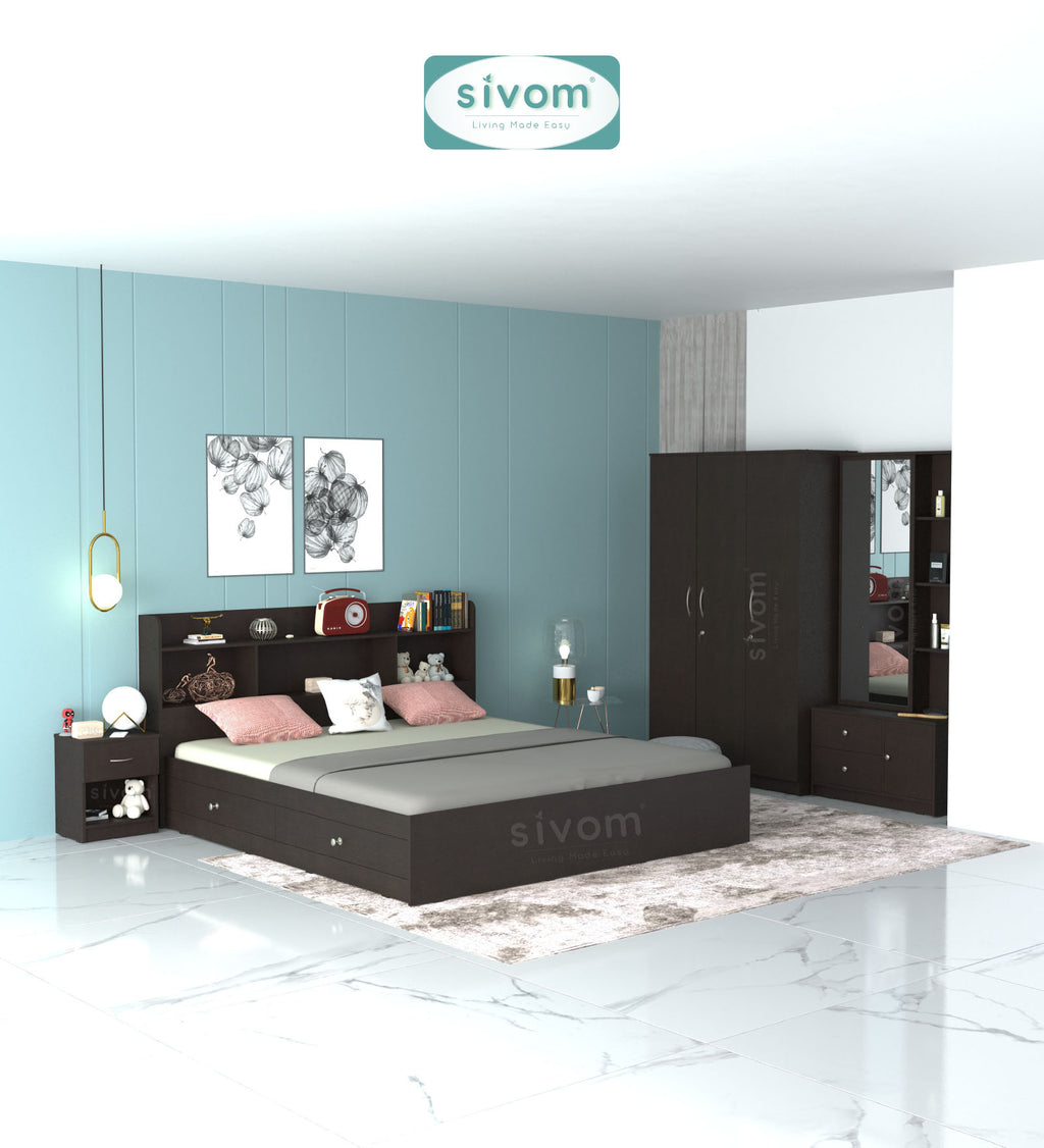 Sivom furniture Amora King Bedroom Combo
