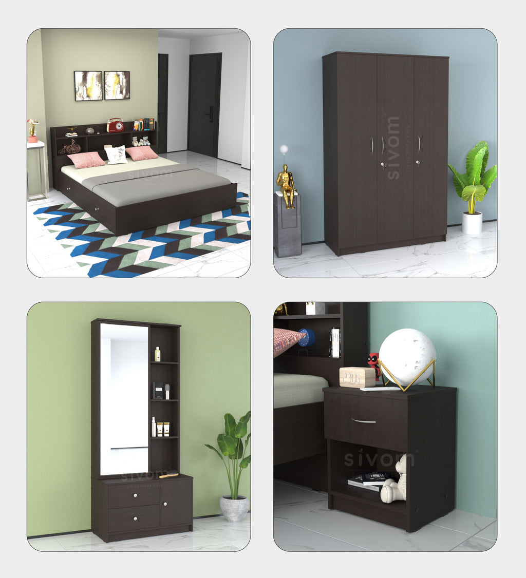 Sivom furniture Amora King Bedroom Combo