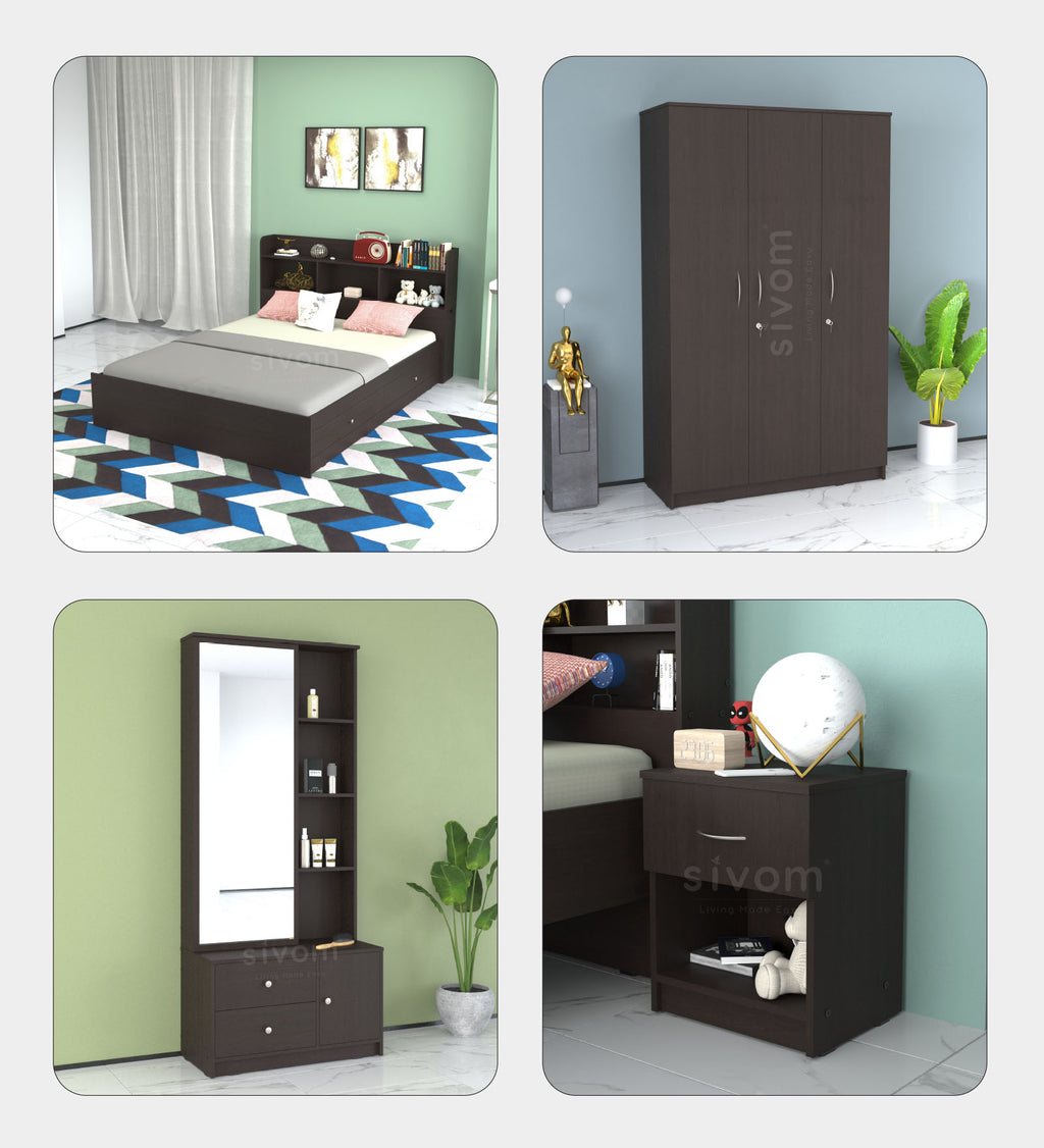 Sivom furniture Amora Queen Bedroom Combo