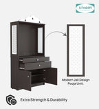 Sivom SIVOM Aradhana Home Temple/Pooja Unit/Home Mandir/ Engineered Wood Home Temple (Height: 148, Knock Down) for Modern Homes | Elegant Design & Premium Finish