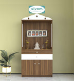 Sivom SIVOM Aradhana Home Temple/Pooja Unit/Home Mandir/ Engineered Wood Home Temple (Height: 148, Knock Down) for Modern Homes | Elegant Design & Premium Finish