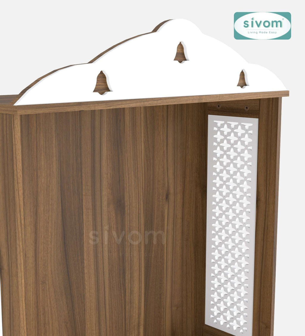 Sivom SIVOM Aradhana Home Temple/Pooja Unit/Home Mandir/ Engineered Wood Home Temple (Height: 148, Knock Down) for Modern Homes | Elegant Design & Premium Finish