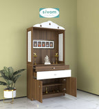 Sivom SIVOM Aradhana Home Temple/Pooja Unit/Home Mandir/ Engineered Wood Home Temple (Height: 148, Knock Down) for Modern Homes | Elegant Design & Premium Finish