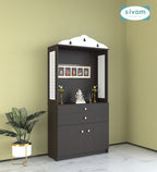 Sivom SIVOM Aradhana Home Temple/Pooja Unit/Home Mandir/ Engineered Wood Home Temple (Height: 148, Knock Down) for Modern Homes | Elegant Design & Premium Finish