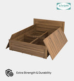Sivom furniture SIVOM Scandi Bed with Storage Engineered Wood Queen Bed Engineered Wood Queen Bed (Delivery Condition - Knock Down)