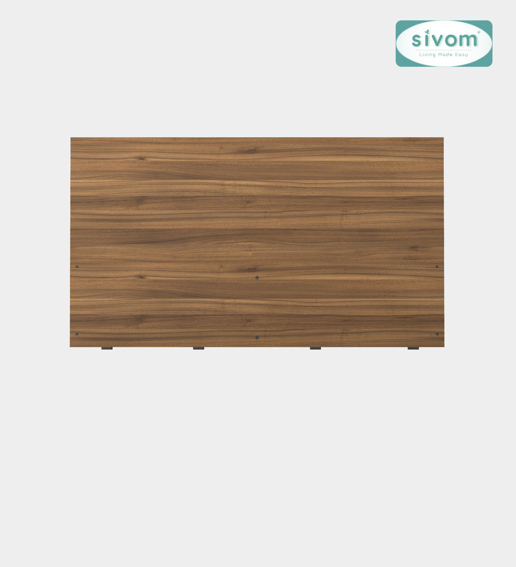 Sivom furniture SIVOM Scandi Bed with Storage Engineered Wood Queen Bed Engineered Wood King Bed (Delivery Condition - Knock Down)