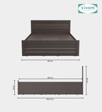 Sivom furniture SIVOM Scandi Bed with Storage Engineered Wood Queen Bed Engineered Wood King Bed (Delivery Condition - Knock Down)