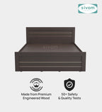 Sivom furniture SIVOM Scandi Bed with Storage Engineered Wood Queen Bed Engineered Wood King Bed (Delivery Condition - Knock Down)
