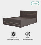 Sivom furniture SIVOM Scandi Bed with Storage Engineered Wood Queen Bed Engineered Wood King Bed (Delivery Condition - Knock Down)