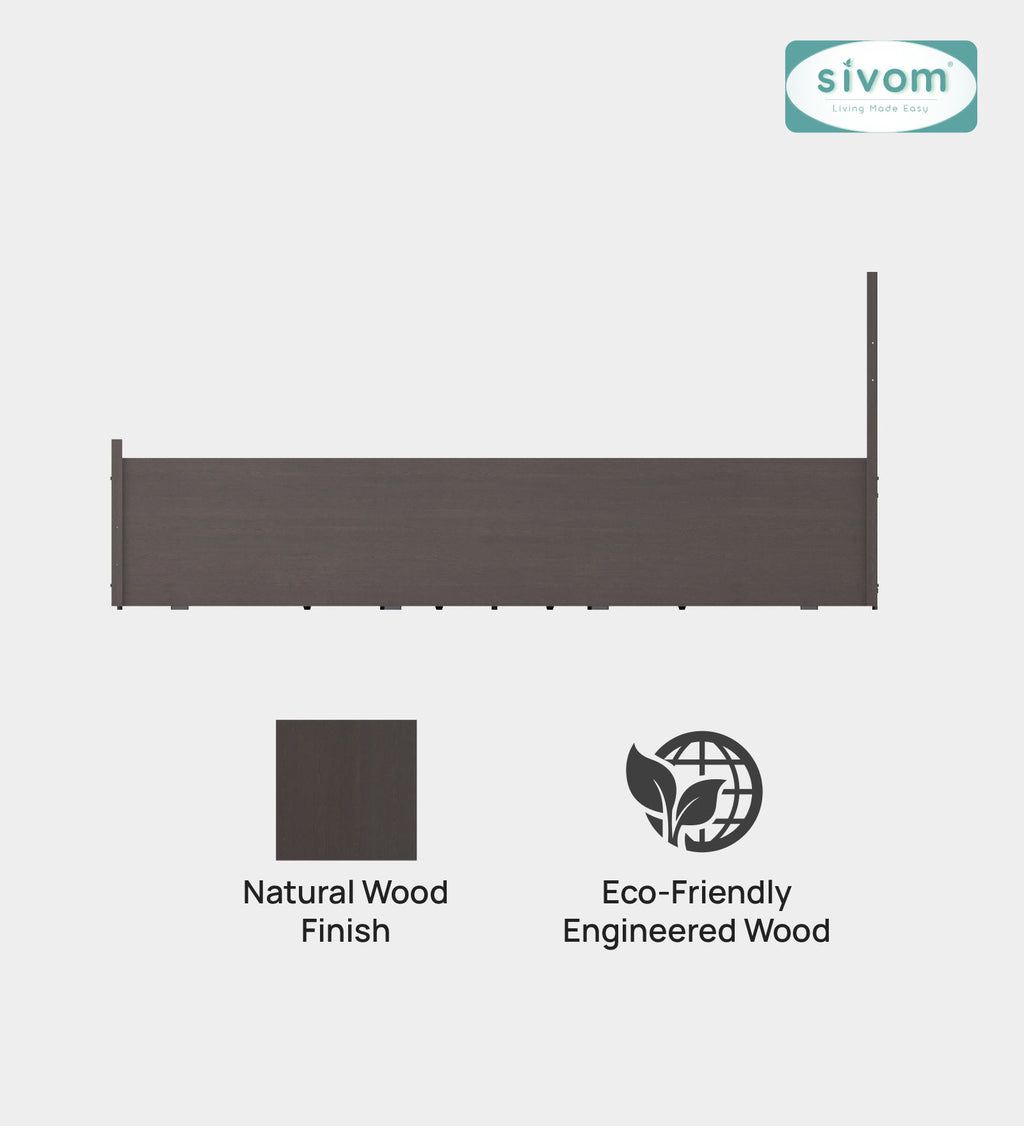 Sivom furniture SIVOM Scandi Bed with Storage Engineered Wood Queen Bed Engineered Wood King Bed (Delivery Condition - Knock Down)