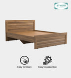 Sivom SIVOM Scandi Box Bed without Storage Engineered Wood Queen Bed for Modern Homes | Elegant Design & Premium Finish