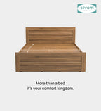Sivom SIVOM Scandi Box Bed without Storage Engineered Wood Queen Bed for Modern Homes | Elegant Design & Premium Finish