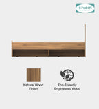 Sivom SIVOM Scandi Box Bed without Storage Engineered Wood Queen Bed for Modern Homes | Elegant Design & Premium Finish