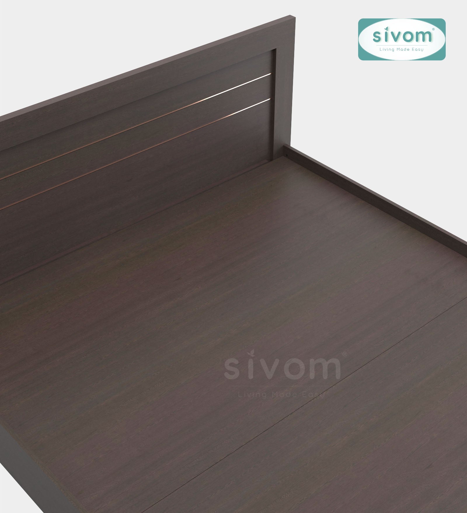 Sivom SIVOM Scandi Box Bed without Storage Engineered Wood Queen Bed for Modern Homes | Elegant Design & Premium Finish