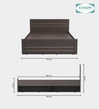 Sivom SIVOM Scandi Box Bed without Storage Engineered Wood Queen Bed for Modern Homes | Elegant Design & Premium Finish