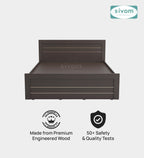 Sivom SIVOM Scandi Box Bed without Storage Engineered Wood Queen Bed for Modern Homes | Elegant Design & Premium Finish