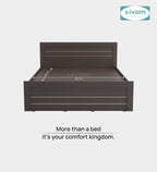 Sivom SIVOM Scandi Box Bed without Storage Engineered Wood Queen Bed for Modern Homes | Elegant Design & Premium Finish