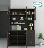 SIVOM Arya Crockery Engineered Wood Unit for Modern Homes | Elegant Design & Premium Finish