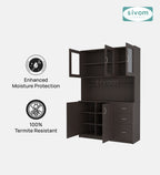 SIVOM Arya Crockery Engineered Wood Unit for Modern Homes | Elegant Design & Premium Finish