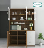 SIVOM Arya Crockery Engineered Wood Unit for Modern Homes | Elegant Design & Premium Finish