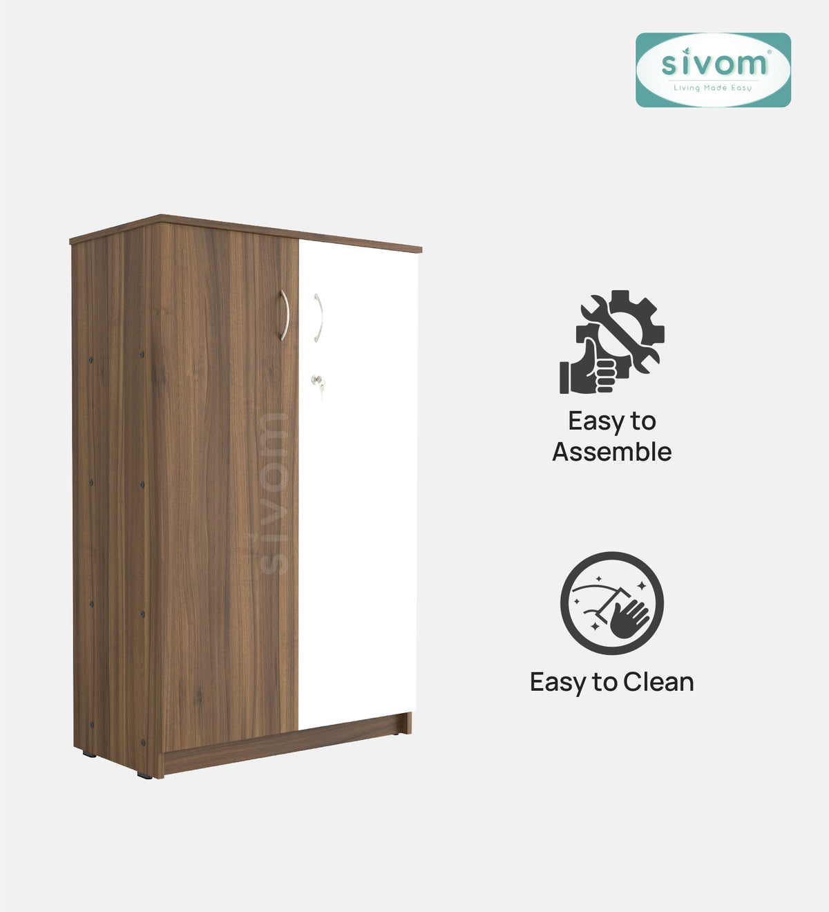 Sivom SIVOM ASTRAL Multipurpose Storage Drawer/Study/Home/Office Engineered Wood Close Book Shelf for Modern Homes | Elegant Design & Premium Finish (Copy) (Copy)