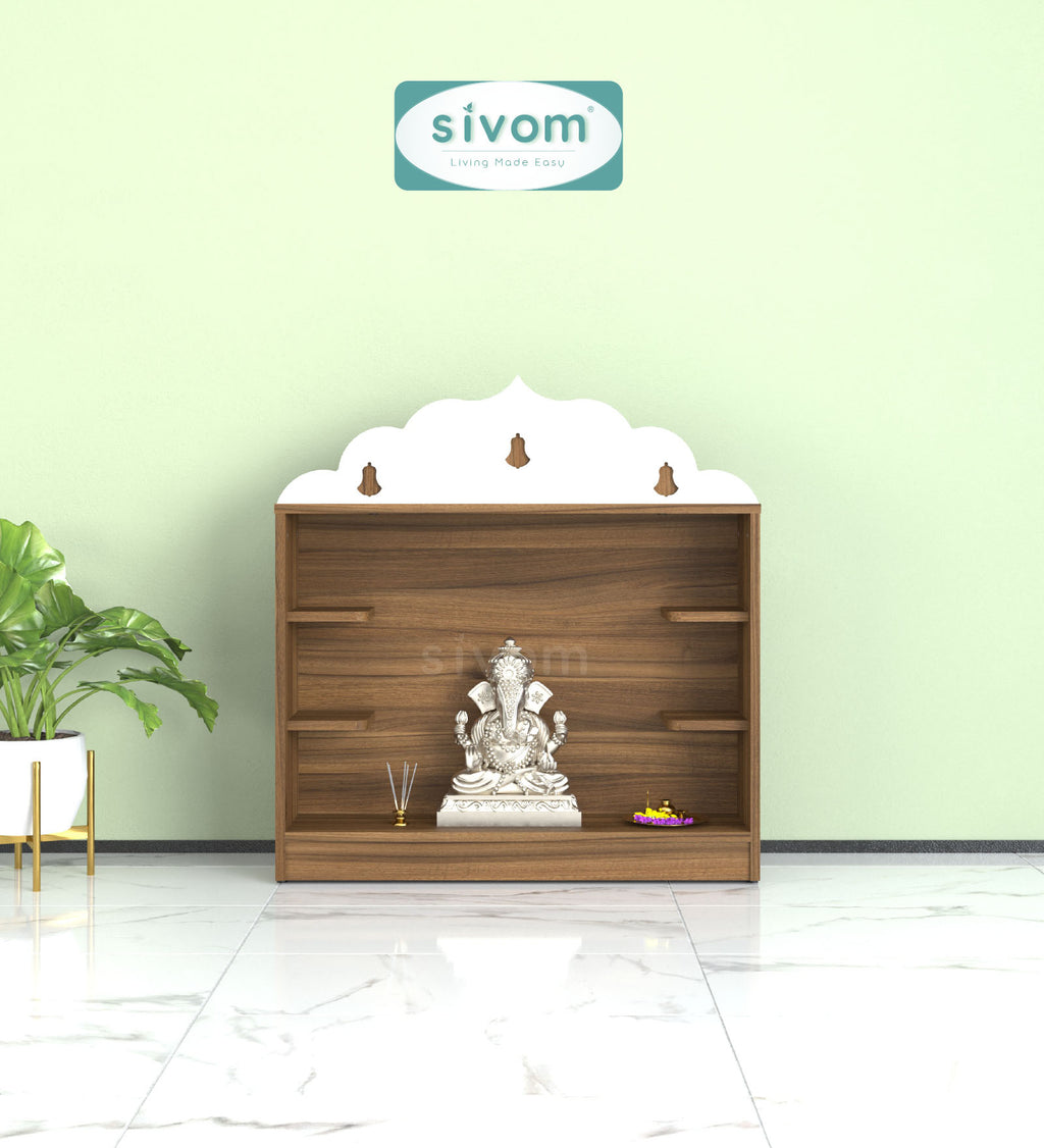 Sivom SIVOM Prime Small Home Temple/Pooja Unit/Home Mandir/ Engineered Wood Home Templefor Modern Homes | Elegant Design & Premium Finish