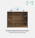 Sivom SIVOM Prime Small Home Temple/Pooja Unit/Home Mandir/ Engineered Wood Home Templefor Modern Homes | Elegant Design & Premium Finish