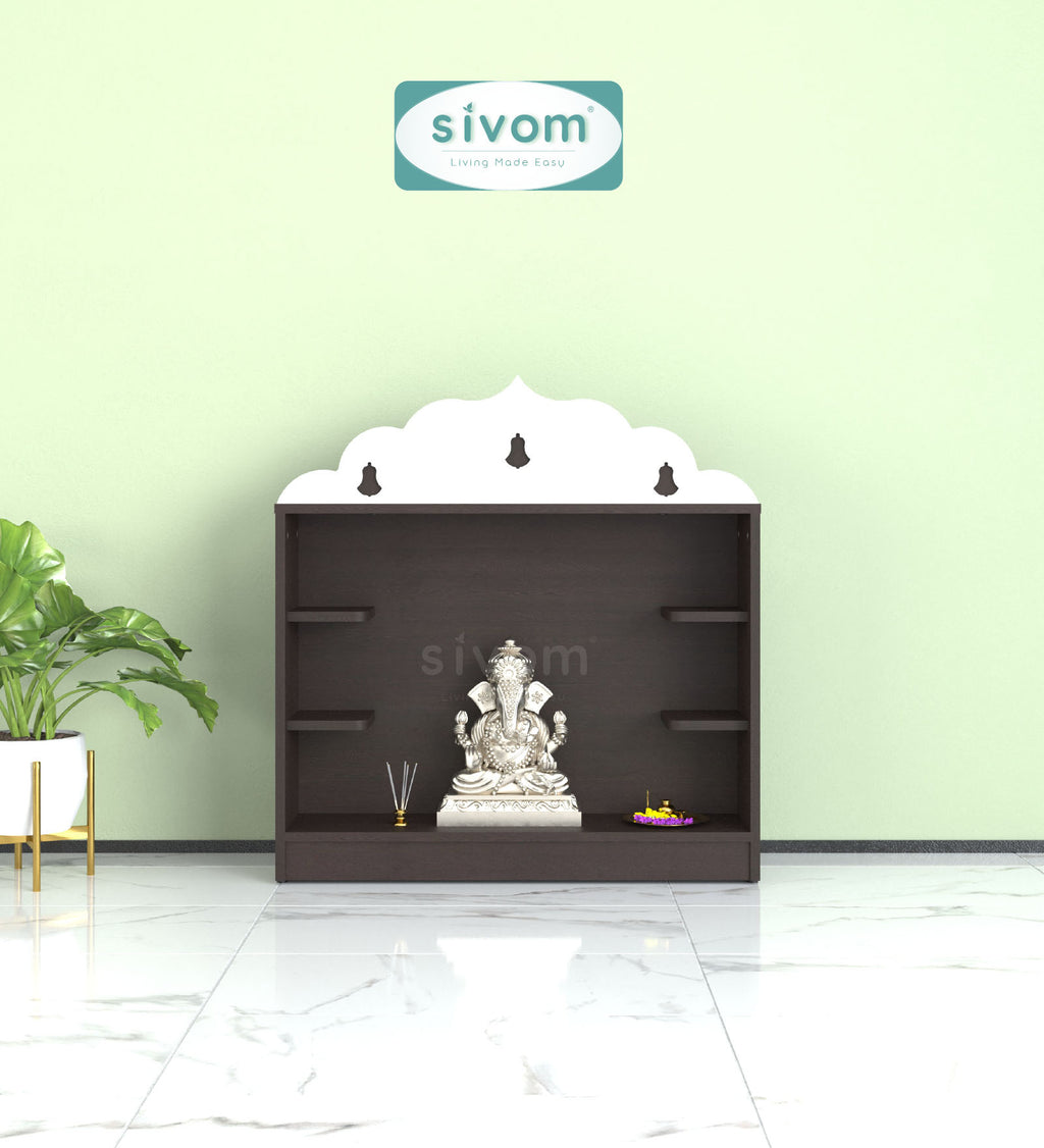 Sivom SIVOM Prime Small Home Temple/Pooja Unit/Home Mandir/ Engineered Wood Home Templefor Modern Homes | Elegant Design & Premium Finish
