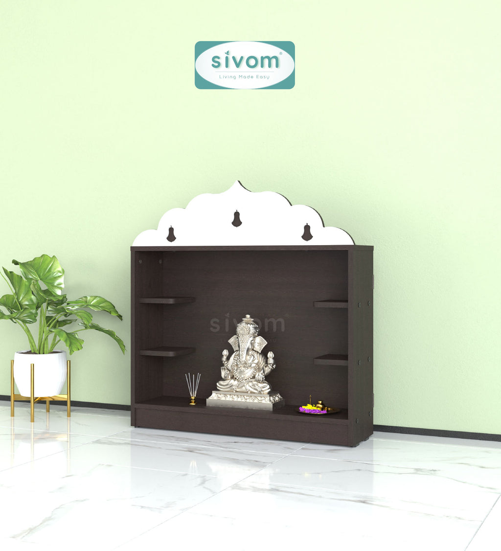 Sivom SIVOM Prime Small Home Temple/Pooja Unit/Home Mandir/ Engineered Wood Home Templefor Modern Homes | Elegant Design & Premium Finish