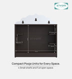 Sivom SIVOM Prime Small Home Temple/Pooja Unit/Home Mandir/ Engineered Wood Home Templefor Modern Homes | Elegant Design & Premium Finish