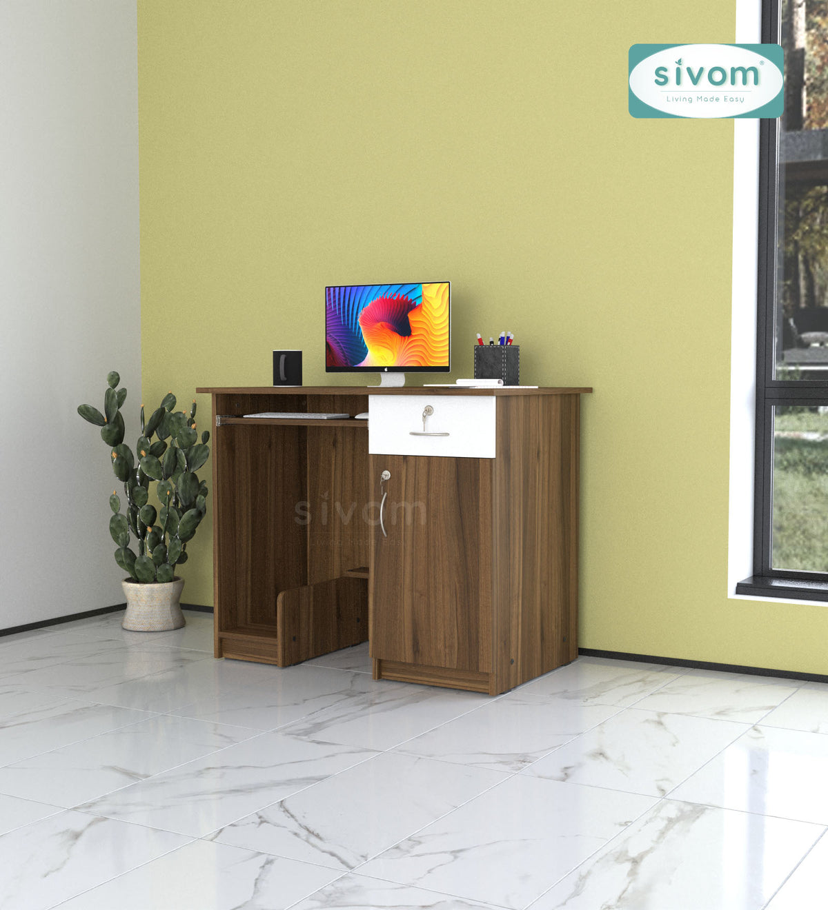Sivom furniture SIVOM Atom Study/Home Office Engineered Wood Computer Desk for Modern Homes | Elegant Design & Premium Finish (Copy)
