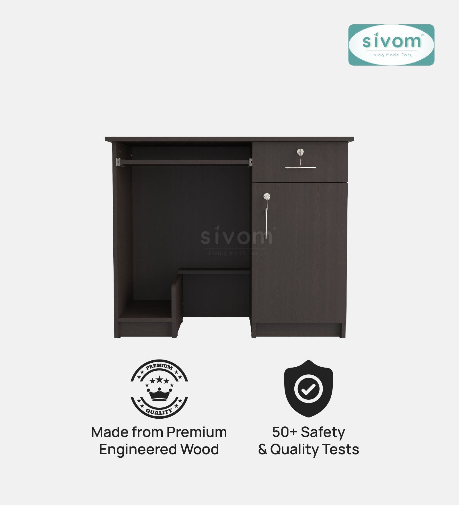Sivom furniture SIVOM Atom Study/Home Office Engineered Wood Computer Desk for Modern Homes | Elegant Design & Premium Finish (Copy)